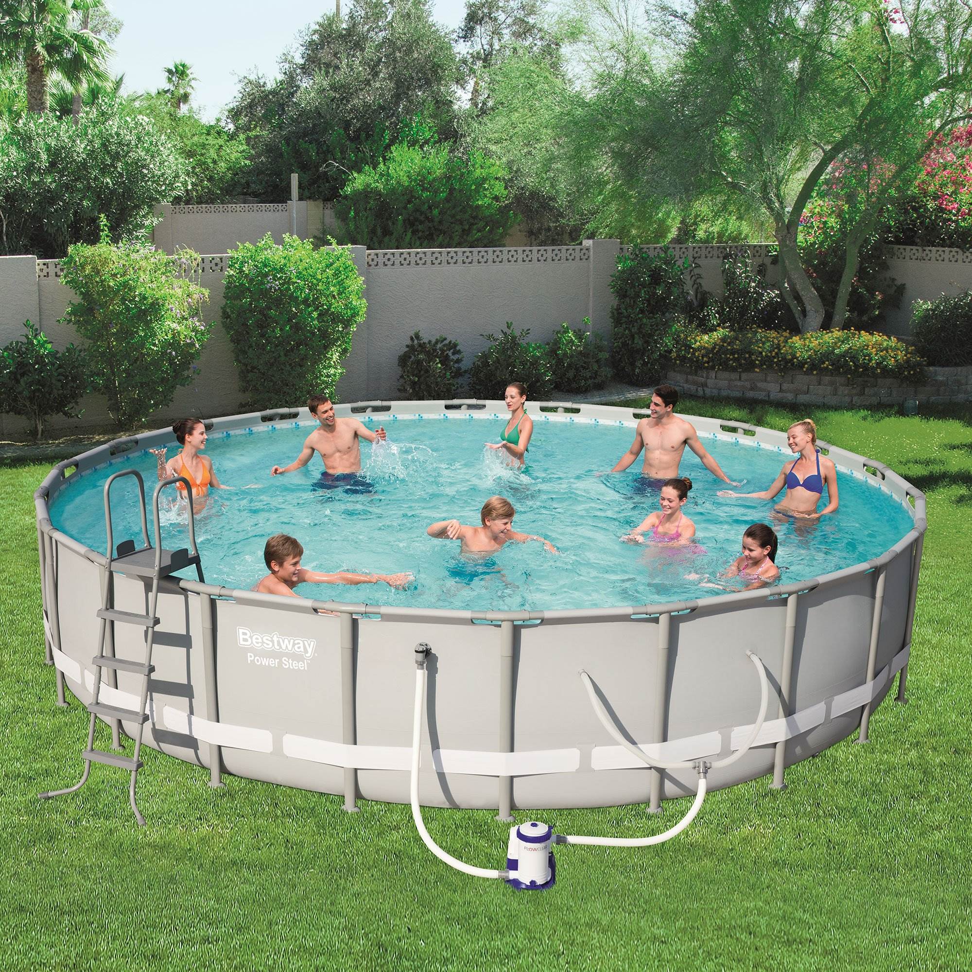Bestway Power 22ft x 22ft x 51.6in Pool with Pump & Filter & Maintenance Kit