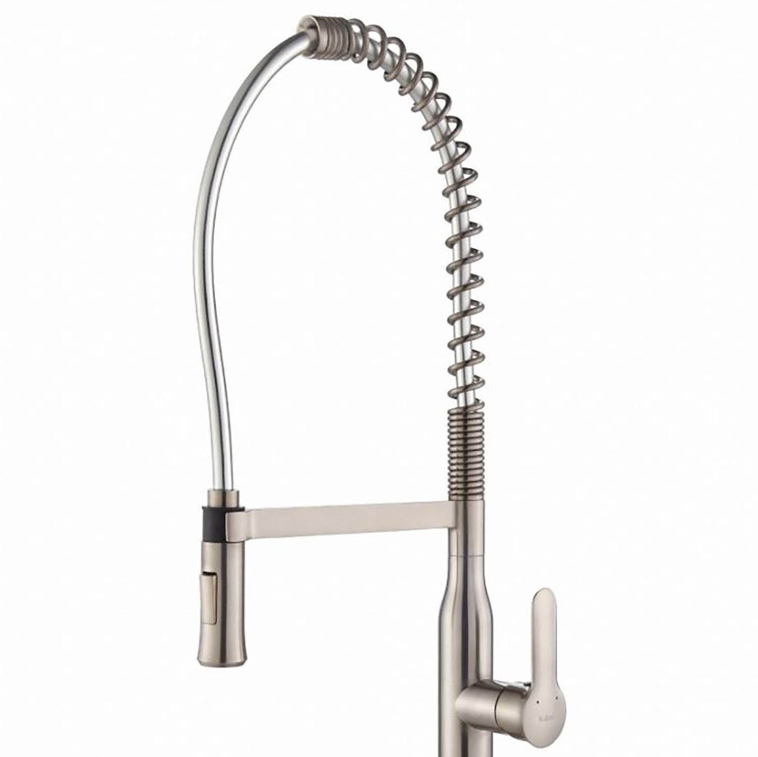 Kraus Nola Single Lever Commercial Pull-Down Kitchen Faucet, Stainless Steel