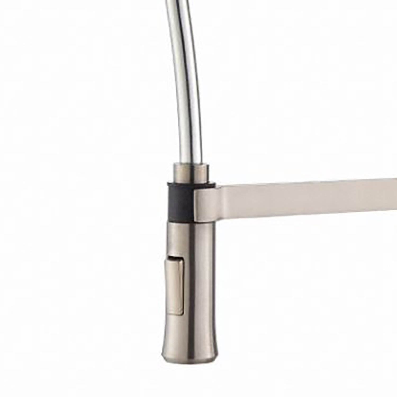Kraus Nola Single Lever Commercial Pull-Down Kitchen Faucet, Stainless Steel