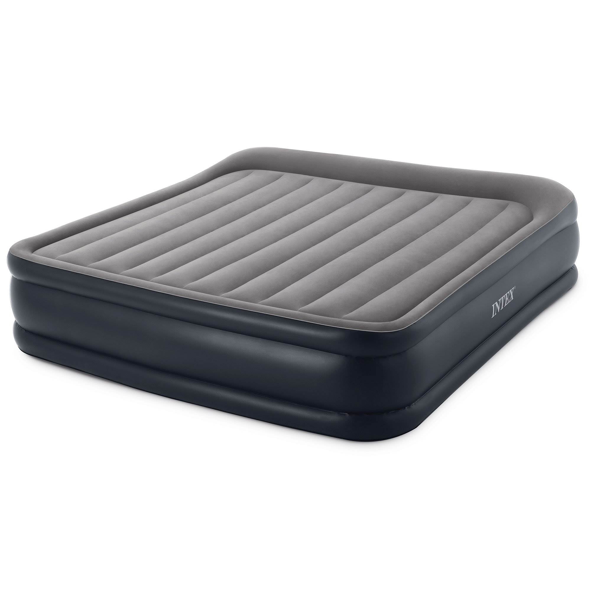 Intex Deluxe Pillow Rest Inflatable Air Mattress with Pump, King (Used)