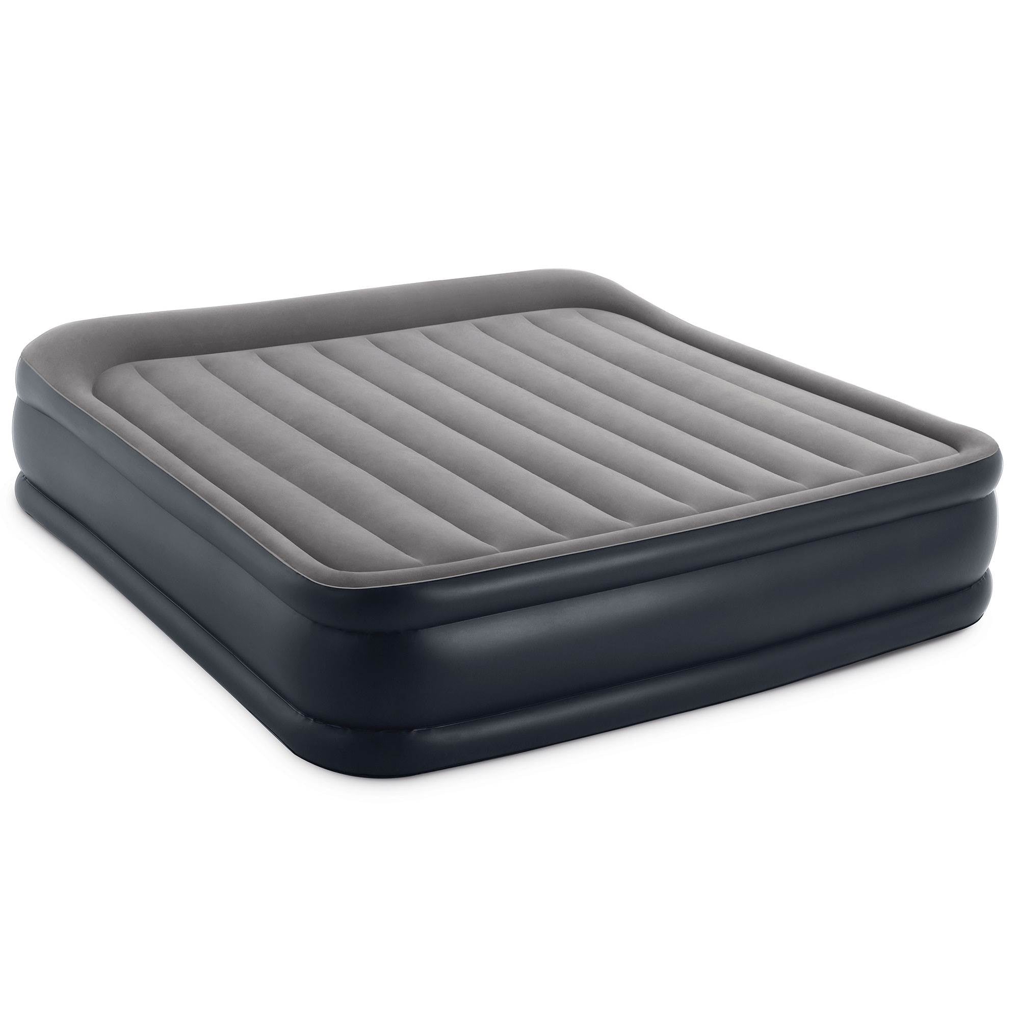 Intex Deluxe Pillow Rest Inflatable Air Mattress with Pump, King (Used)