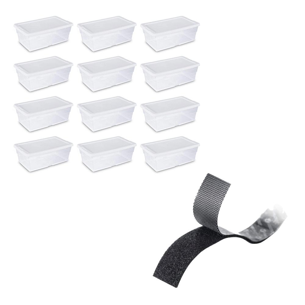 Sterilite 6 Qt Tote (12 Pack) Bundled with 10 Foot Industrial Roll