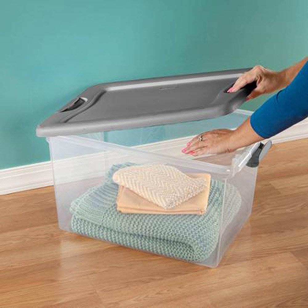 Sterilite 64 Quart Storage Container (8 Pack) One-Wrap Reusable Wire, 5 Pack - VMInnovations