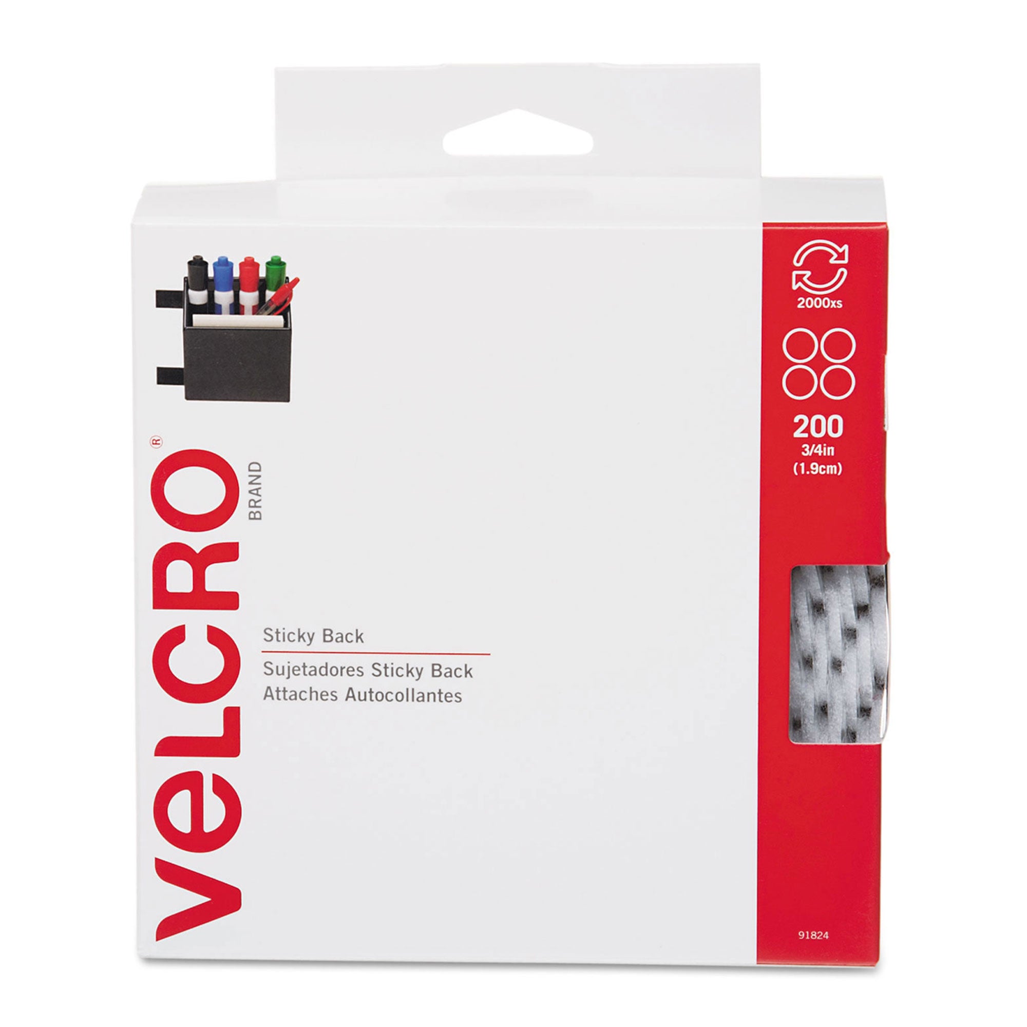 Sterilitie 64 Qt Ultra Latch Storage Box 12 Pack w/ Velcro Sticky Back Pads, 200