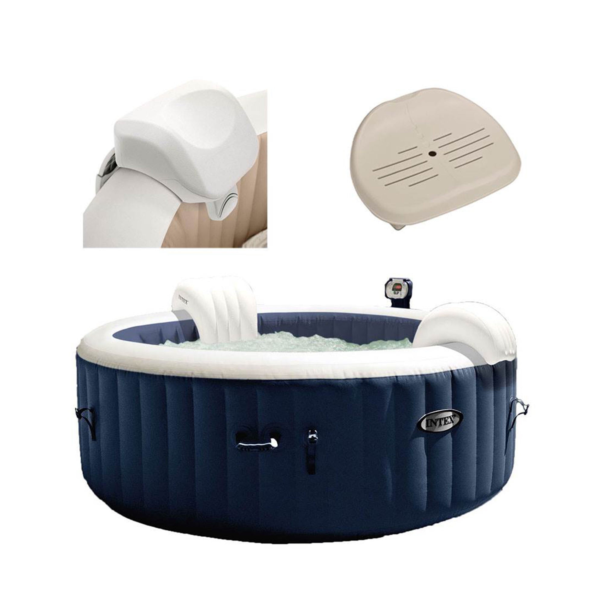 Intex PureSpa Inflatable Hot Tub w/ Headrests (2 Pack) and Seats (2 Pack)