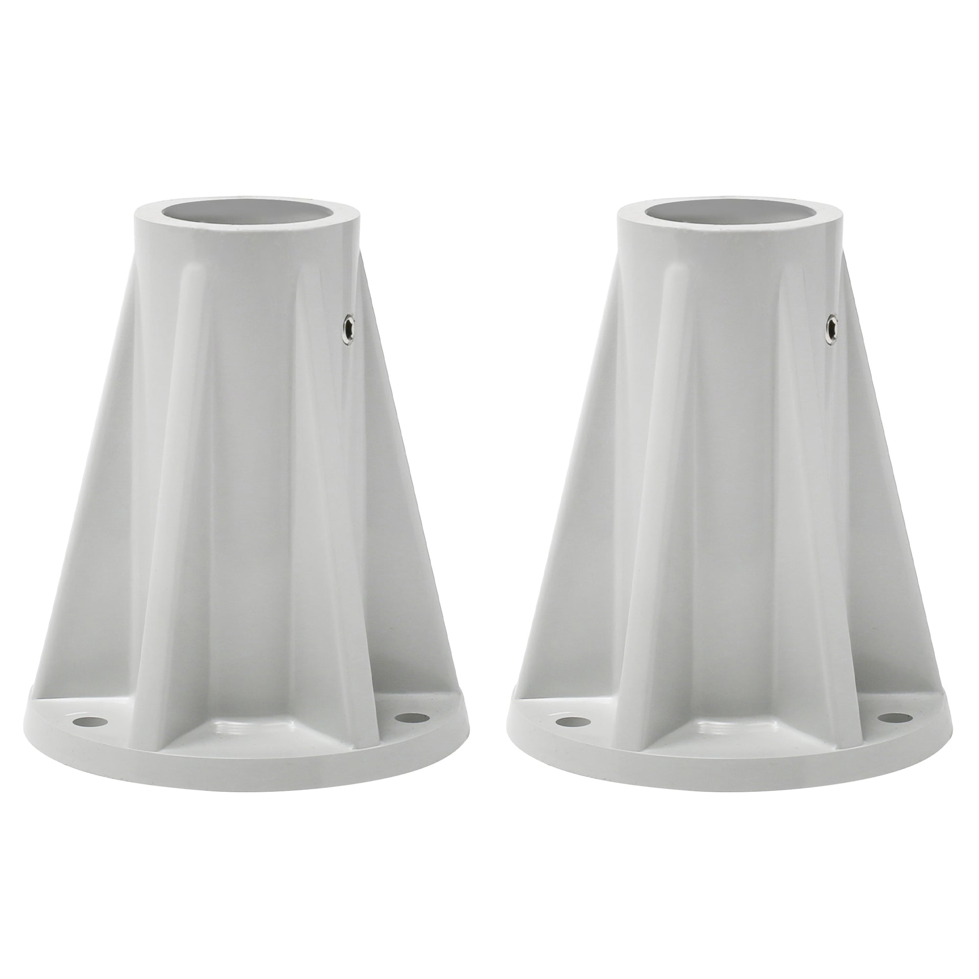 Saftron 6 Inch Mount for 1.9 Inch OD Swimming Pool Ladder or Rail, Gray (2 Pack) - VMInnovations