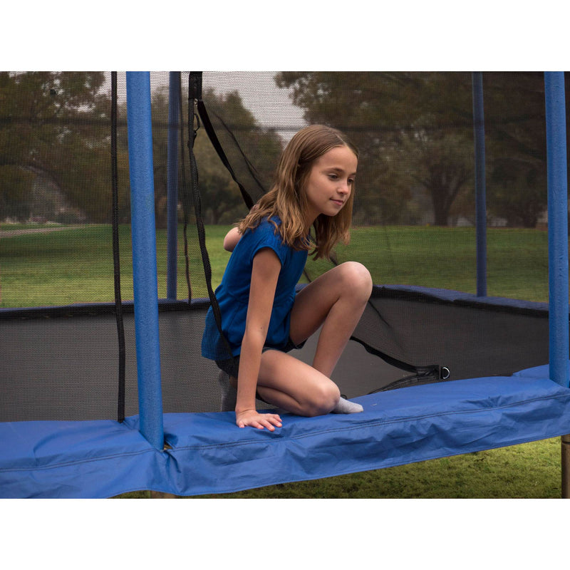 JumpKing 10 x 14" Trampoline with Safety Net and XDP Recreation Metal Anchor Kit