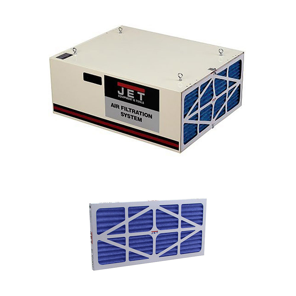 Jet 1000 CFM Air Filtration System w/ Remote Control and Replacement Filter
