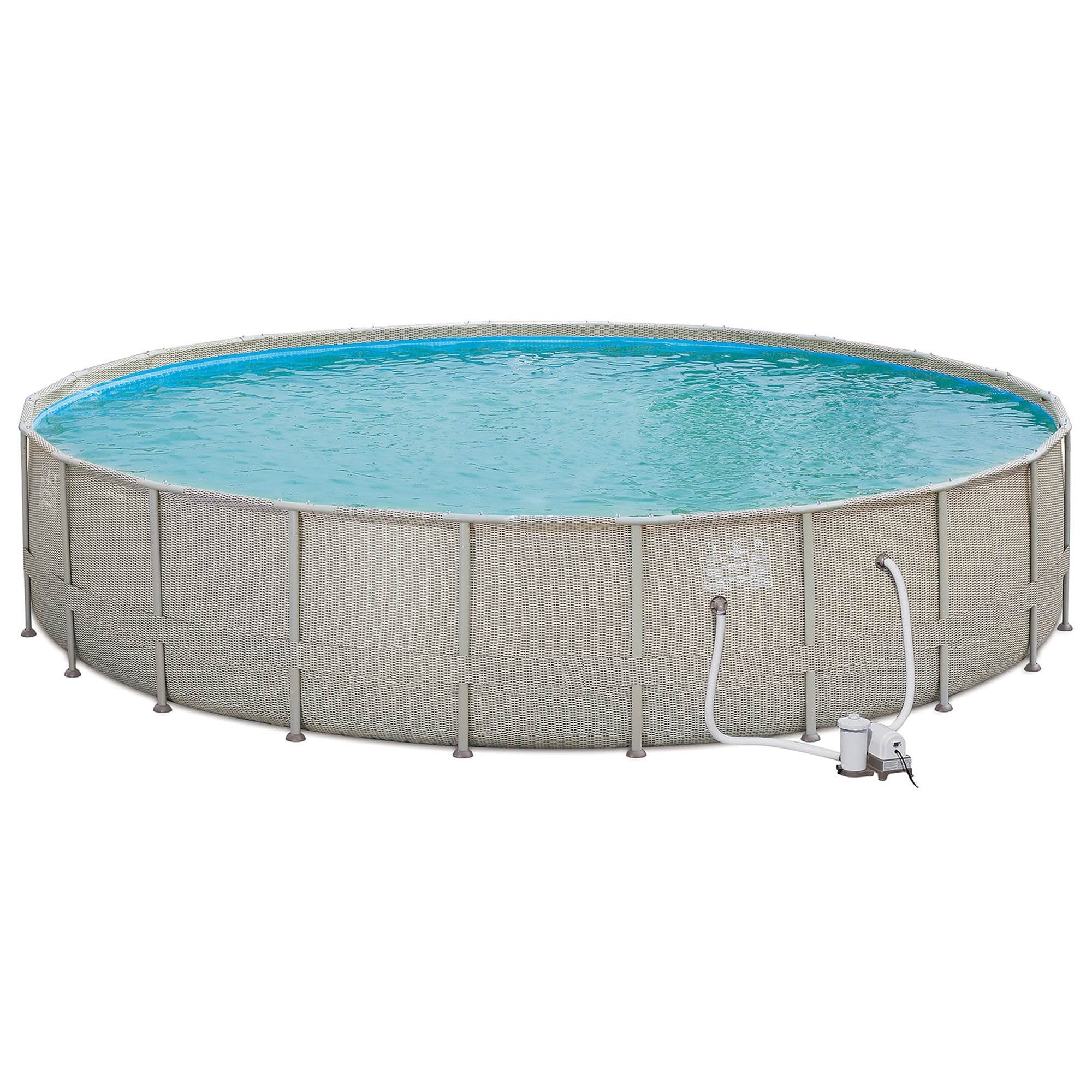 Summer Waves Elite Frame Swimming Pool + Qualco Pool Chemical Maintenance Kit
