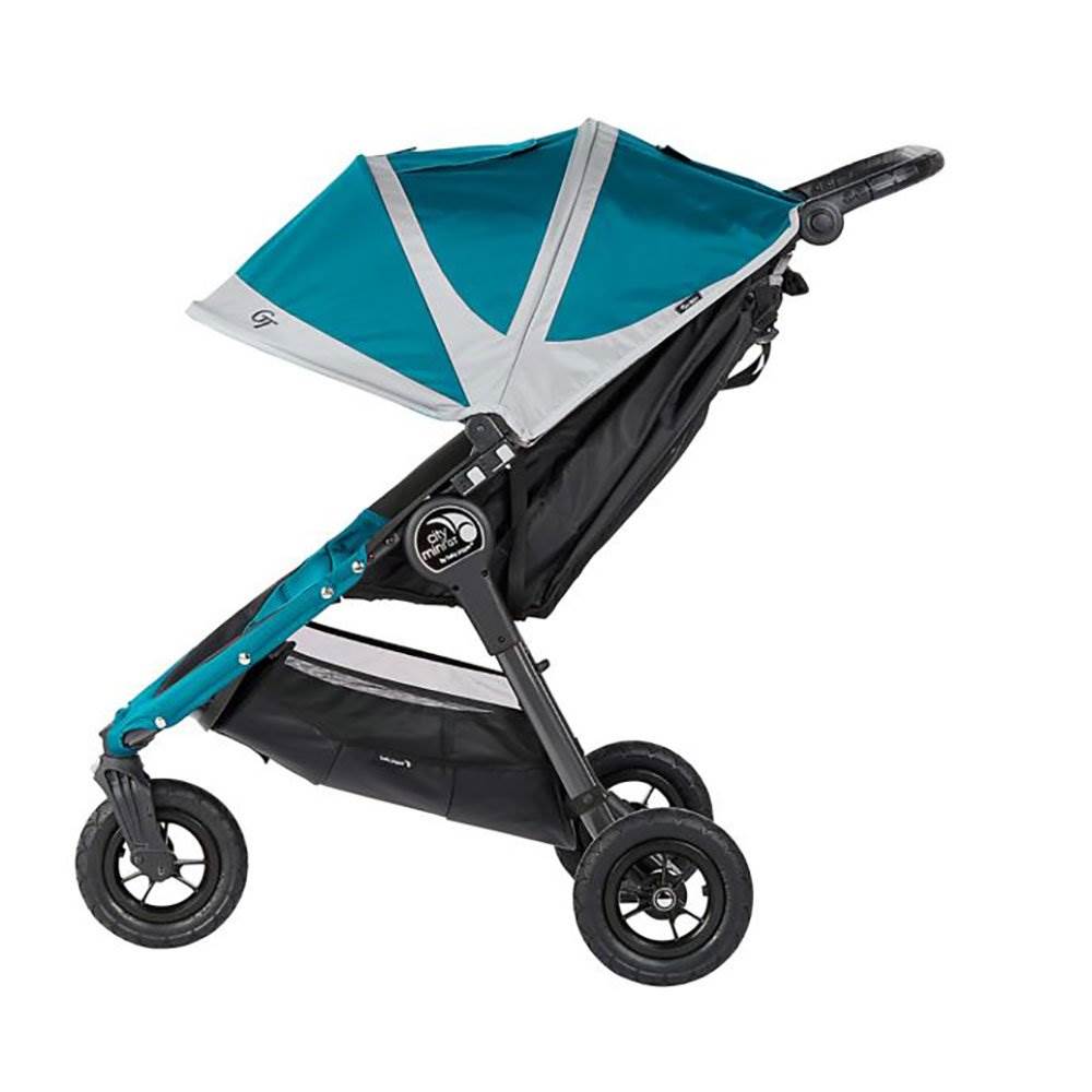 Baby Jogger Mini GT Travel Stroller, Teal/Gray and Deluxe Baby Stroller Bassinet - VMInnovations