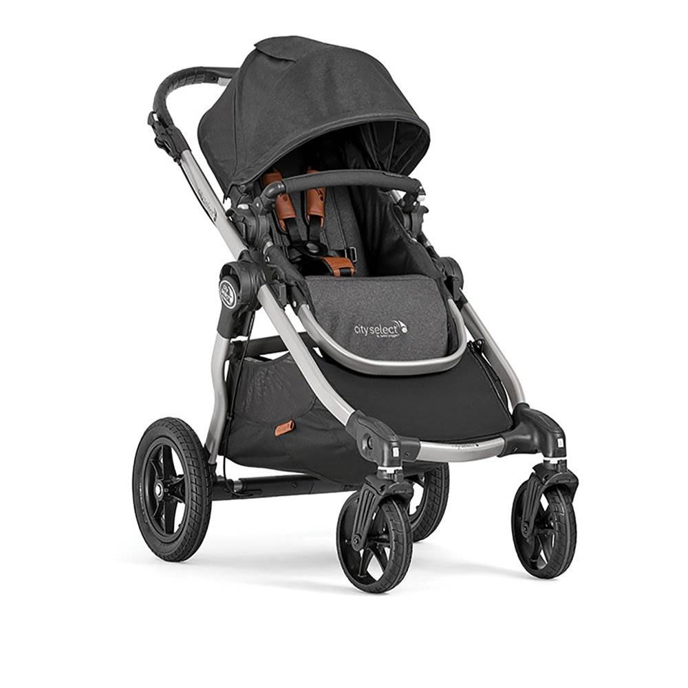 Baby Jogger City Select Single Convertible Baby Stroller + Pram Bassinet Kit