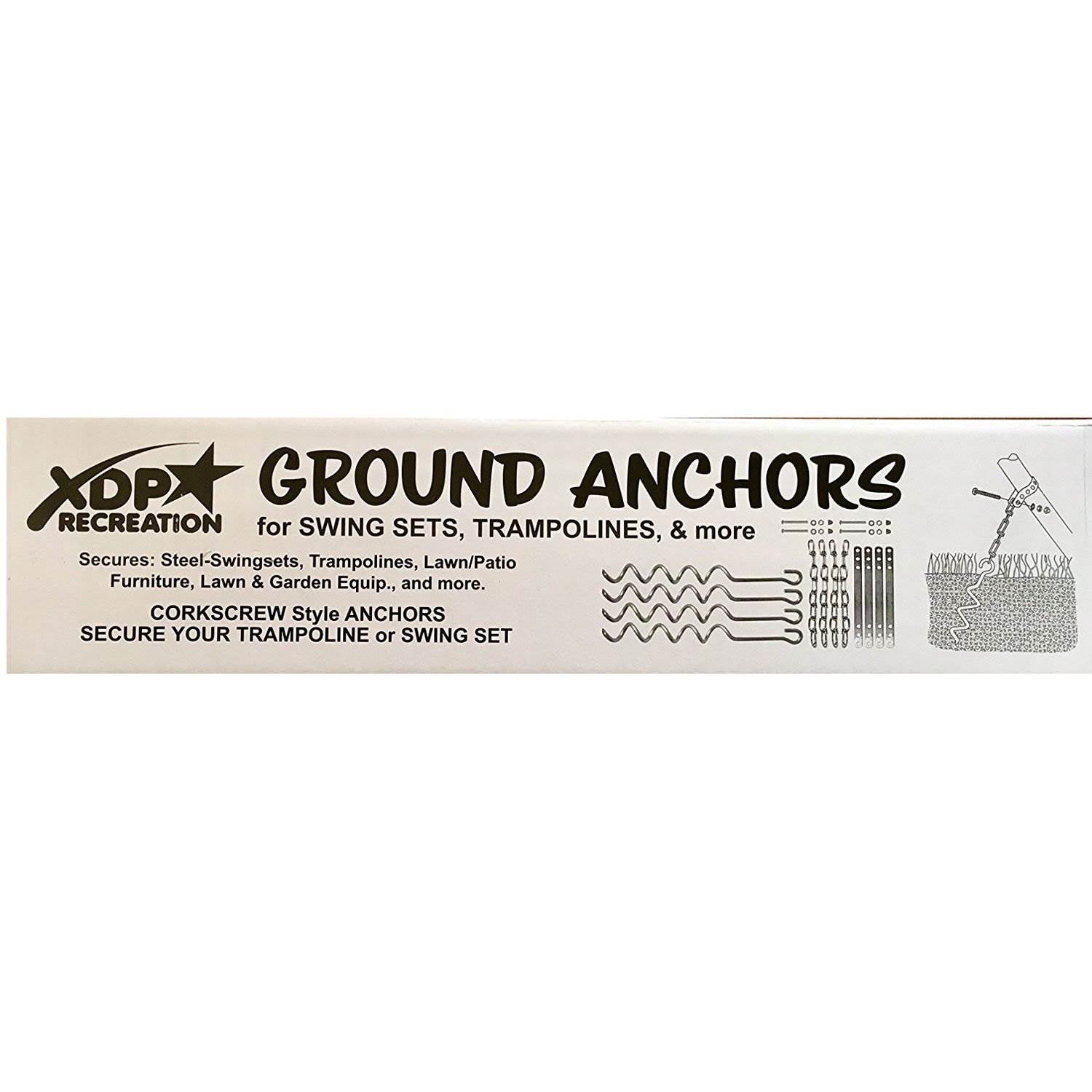 SkyBound Stratos 15 Foot Steel Trampoline + XDP Metal Ground Anchor Kit