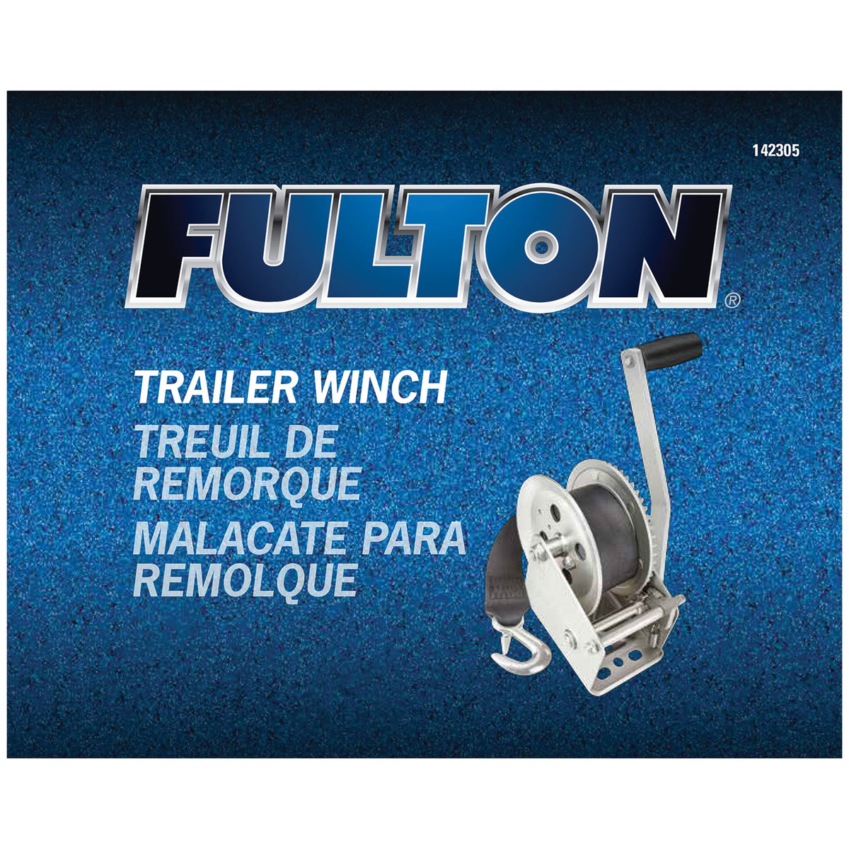 Fulton Single Speed Tow Winch with 20 Inch Strap, 1800 lb Capacity (For Parts)