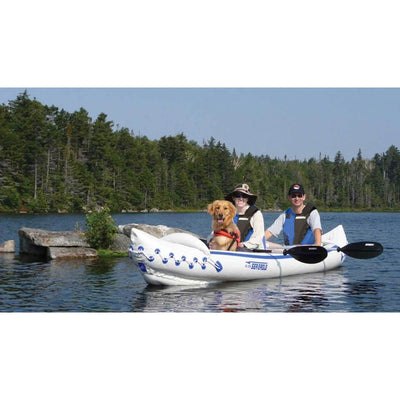 Sea Eagle 370 Pro Inflatable Kayak w/ NRS Adult Large Life Vest (2 Pack)