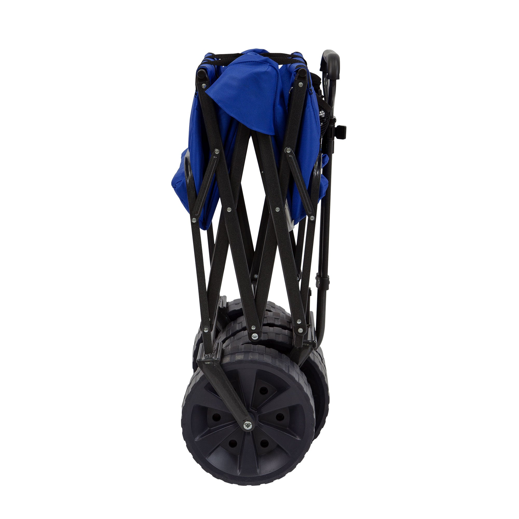 Mac Sports Outdoor Collapsible Beach Cart, Blue & Black, w/ Camping Chair, Blue - VMInnovations