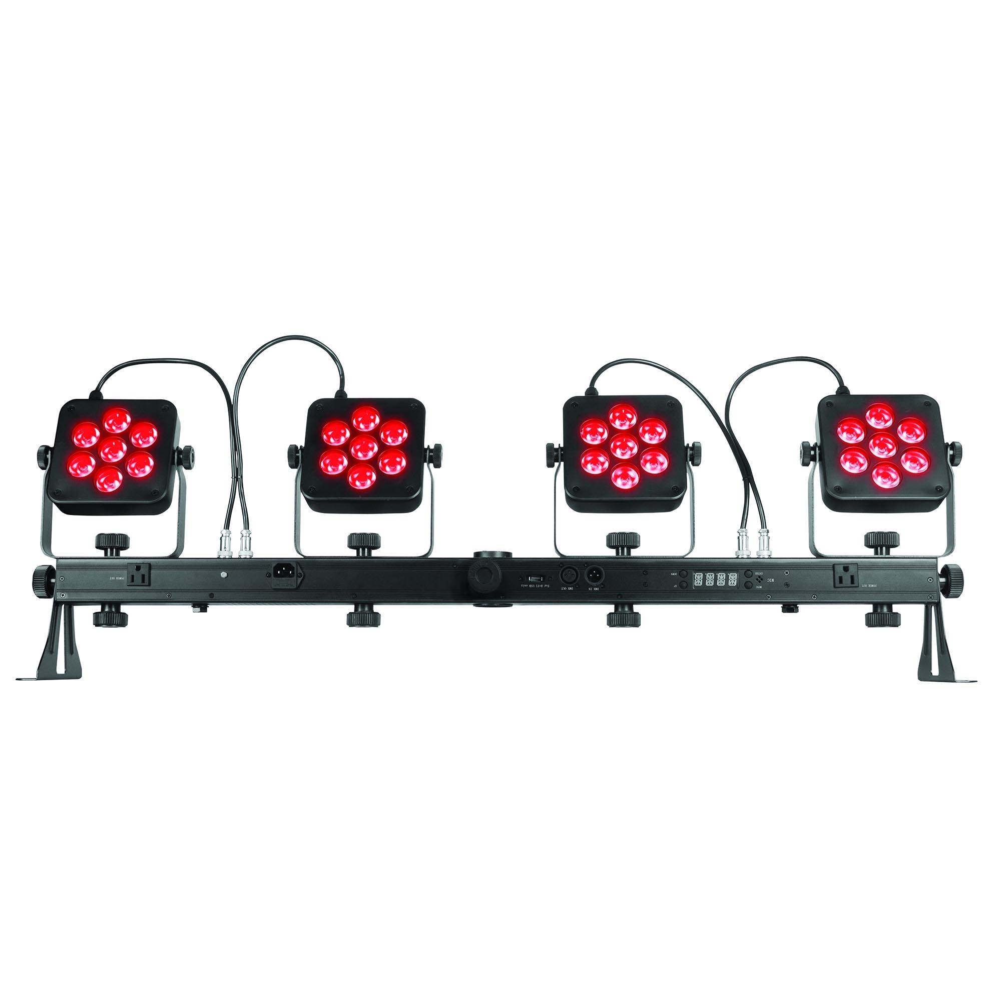 Chauvet DJ 4Bar Flex T USB LED RGB DMX Light Effect System w/ Footswitch & Case