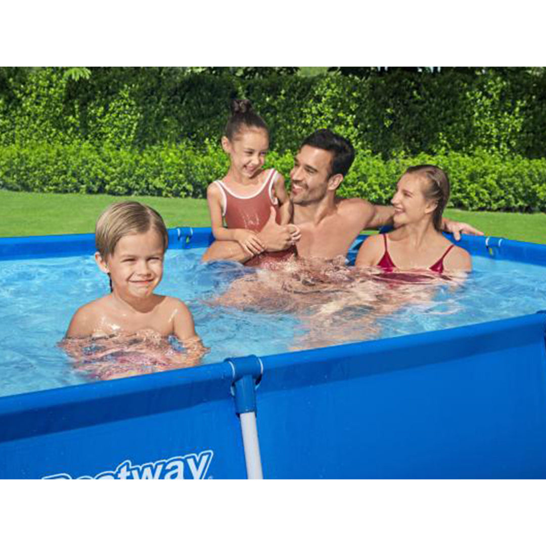 Bestway 8.5t x 5.5ft x 24in Rectangular Above Ground Pool Frame with Filter Pump - VMInnovations