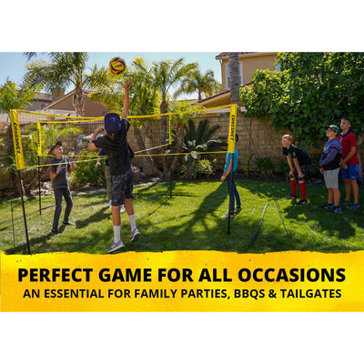 CROSSNET Four Square Team Single and Doubles Volleyball Sport Net Game Play Set