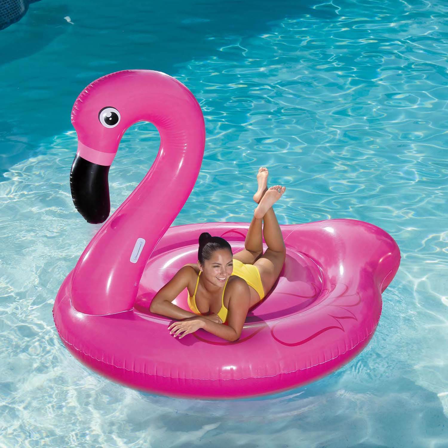 Summer Waves Elite 22 Foot Pool Kit + Pink Flamingo, Peacock and Swan Floats