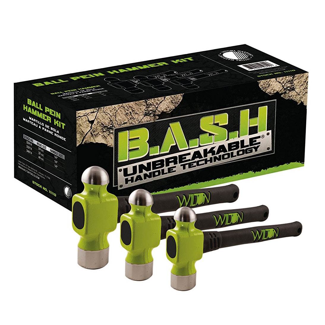 Wilton Bash 6.5 Inch Vise And 12 Inch Hammer + 3 Piece Grip Ball Peen Hammer Kit - VMInnovations
