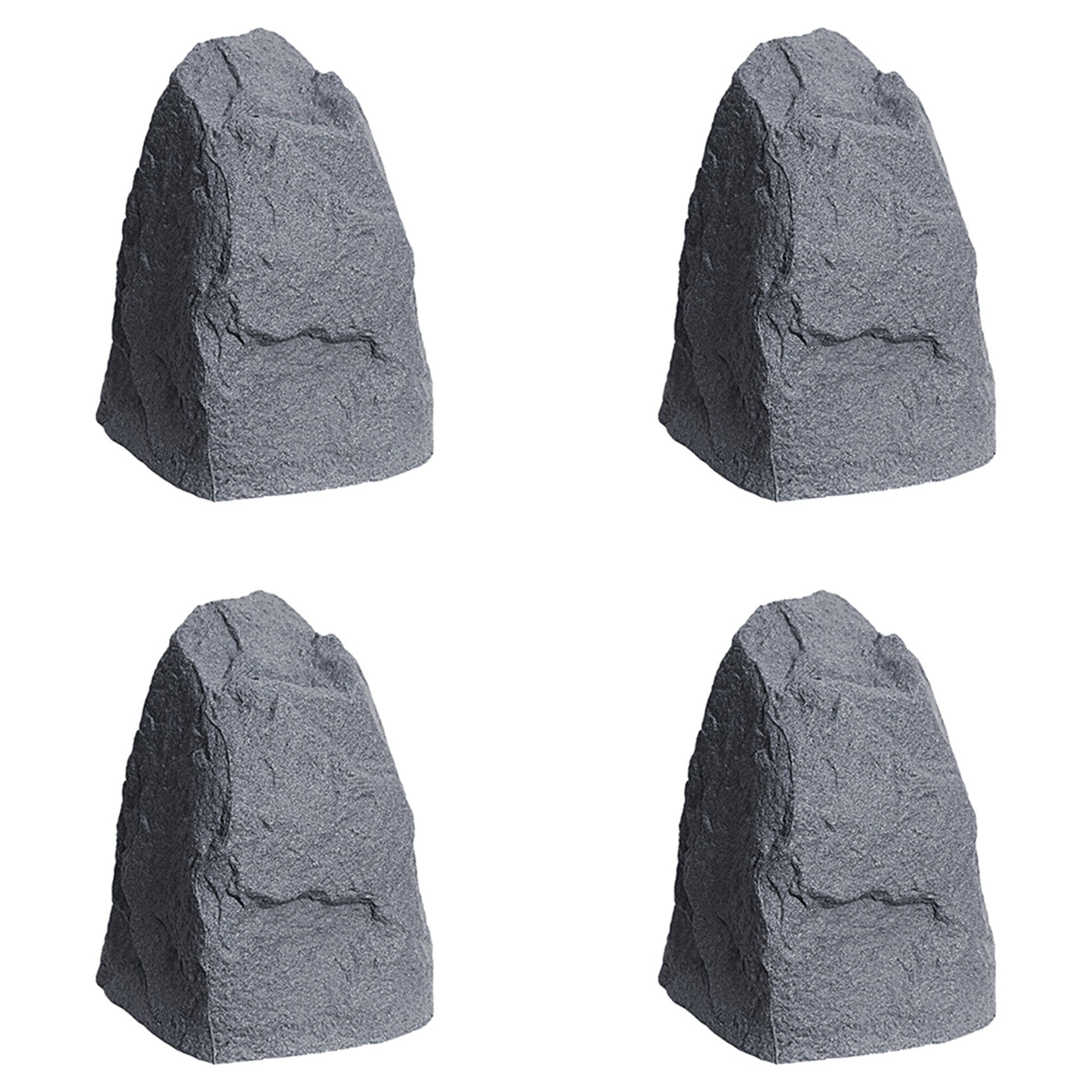 Algreen Rock Cover Decor Weatherproof Outdoor Garden Accent, Granite (4 Pack) - VMInnovations