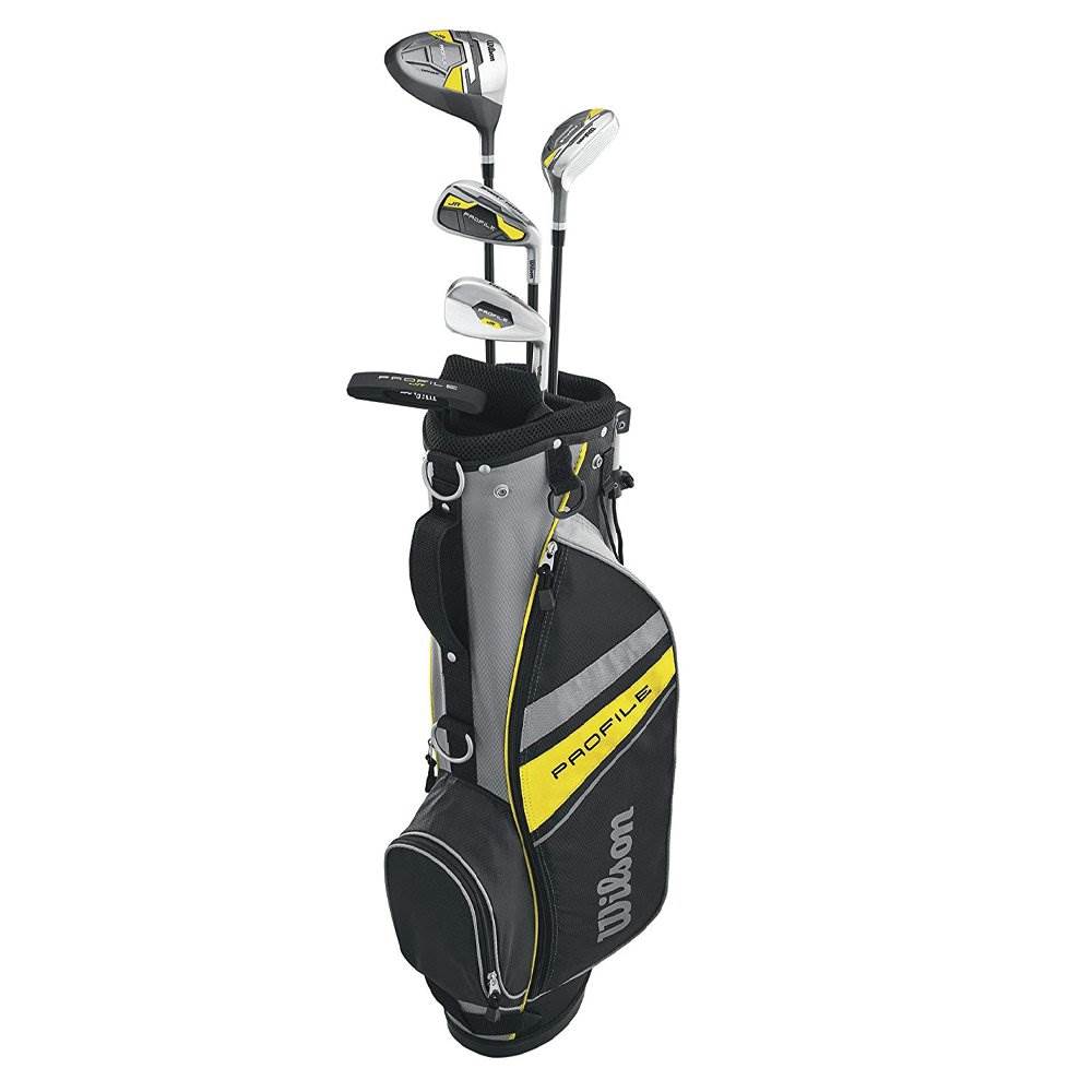 Wilson Profile Complete Junior Right Hand Golf Club Set w/Yellow Bag (2 Pack)