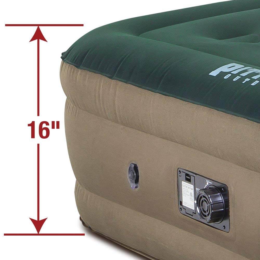 Napier Backroadz 13 Series 3 Season Full Size Long Truck Bed 2 Person Camp TentPittman Outdoors 16 Inch Queen Air Mattress with Built in Rechargeable Pump, Tan