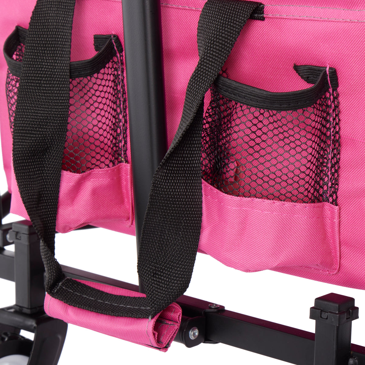 Seina SUW-200 Steel Frame Folding Utility Wagon Cart with Pockets (Damaged)