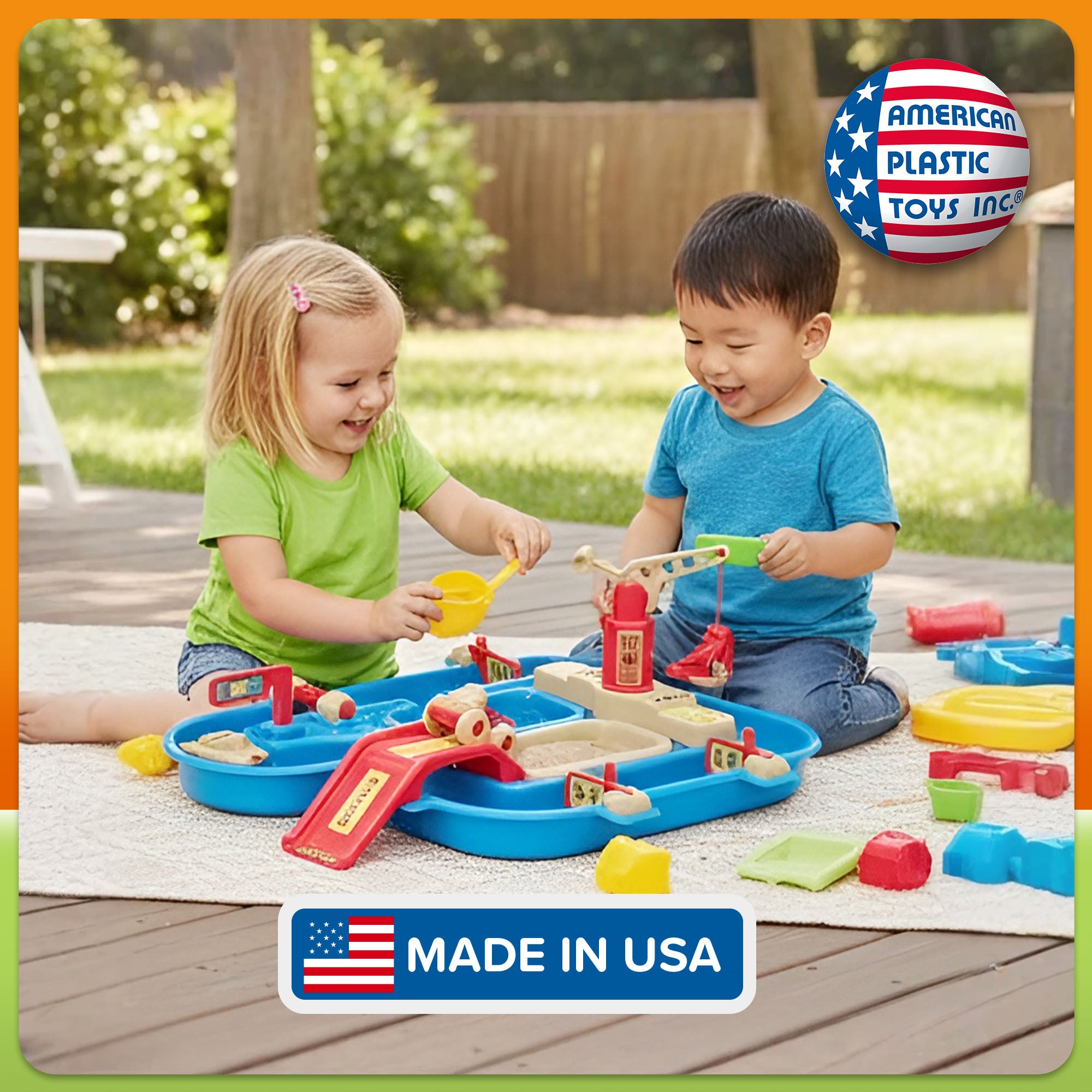 American Plastic Toys APT-16400 Sand and Water Play Set for Ages 1.5 and Up - VMInnovations
