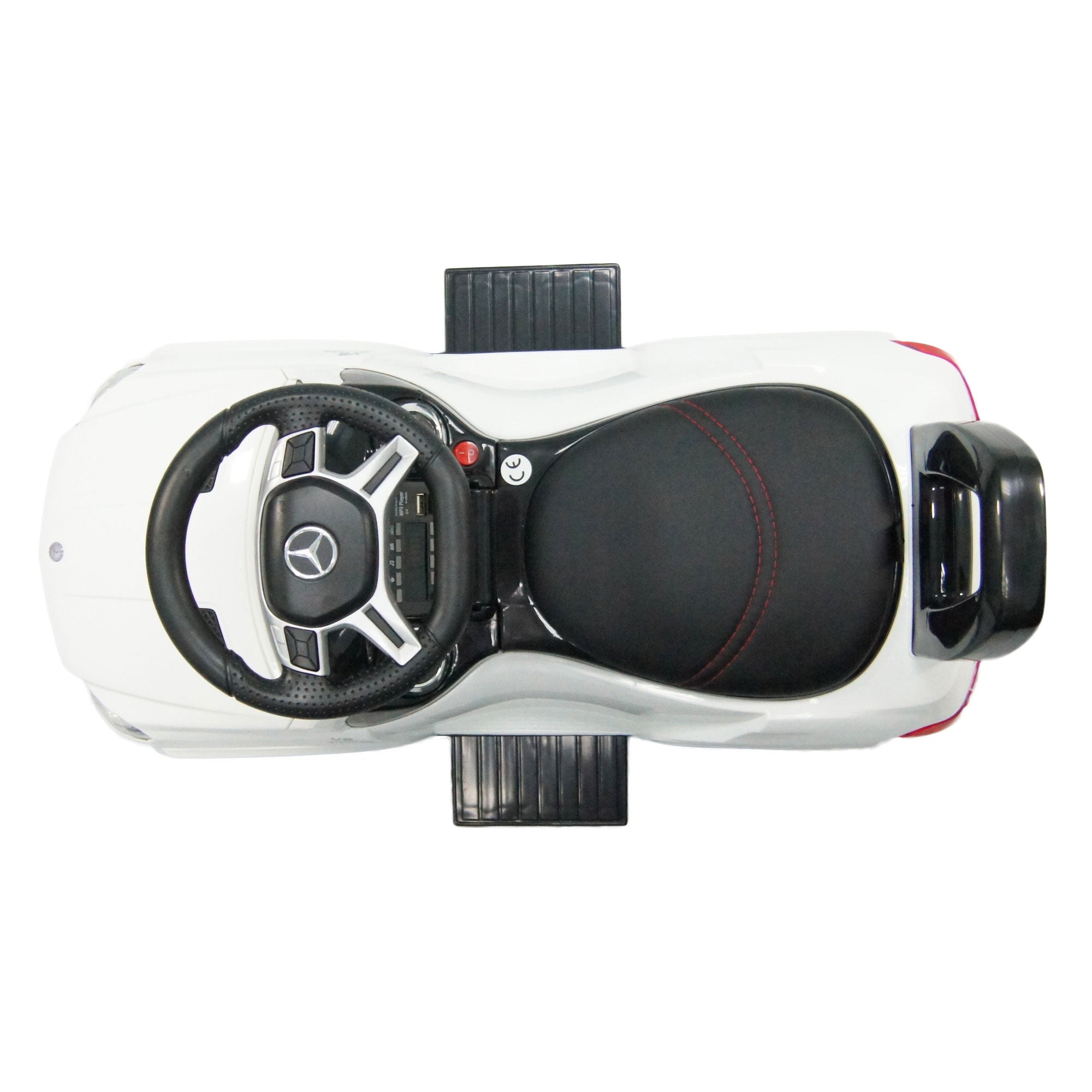 Best Ride On Cars 4 in 1 Mercedes Push Car, Stroller, & Rocker, White (Open Box) - VMInnovations