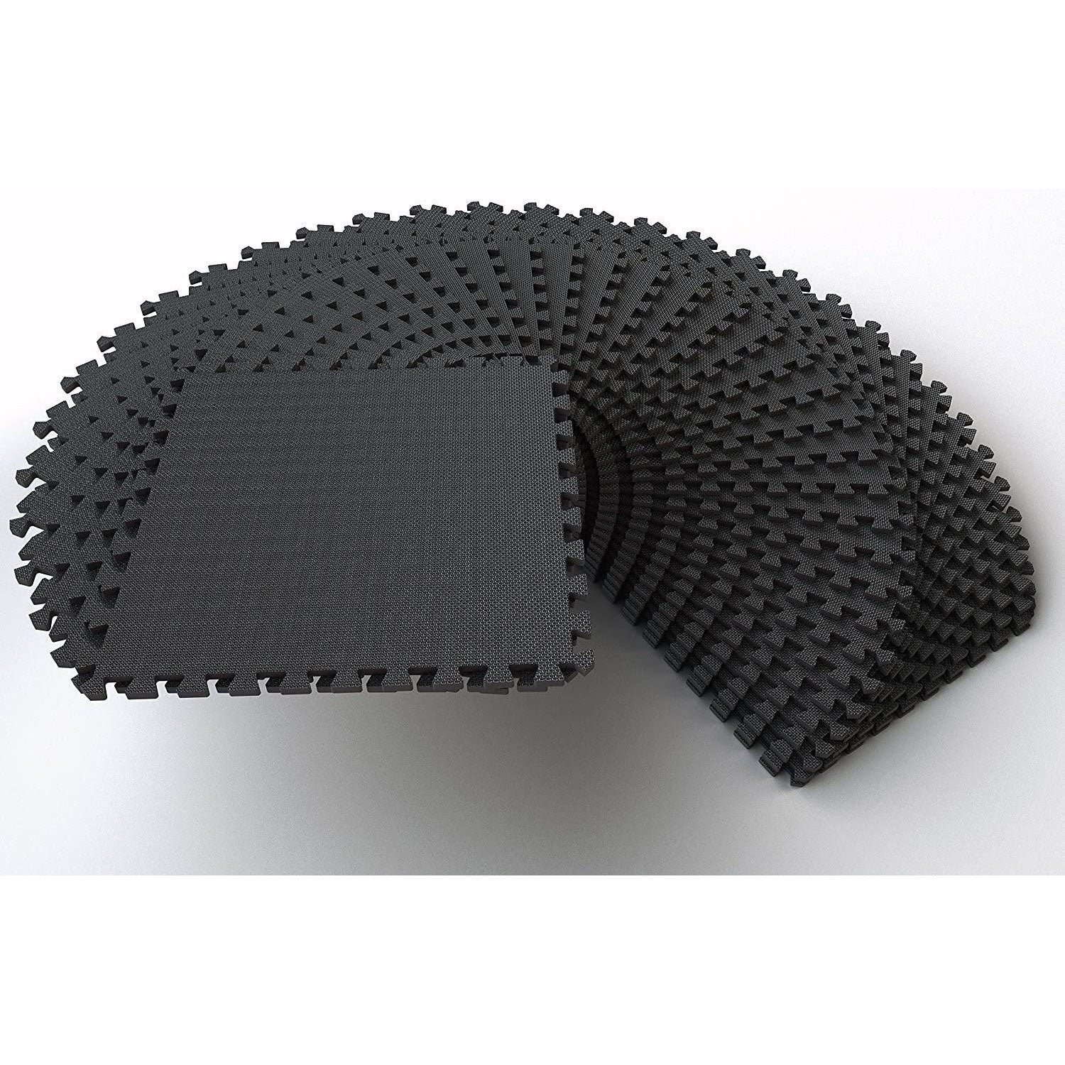 Everyday Essentials 200 Pound Adjustable Weight Dumbbell Set and Exercise Mat - VMInnovations