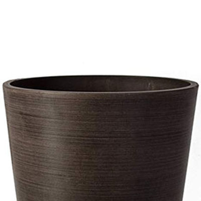 Algreen 16130 Valencia 12 x 18 Inch Round Taper Recycled Planter Pot, Chocolate