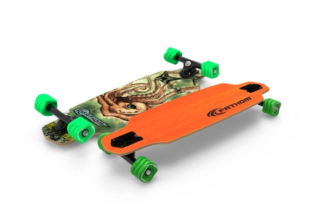 Triple 8 Skate and Bike S/M Helmet, Blue+ Fathom Shark Wheel Kraken Skateboard