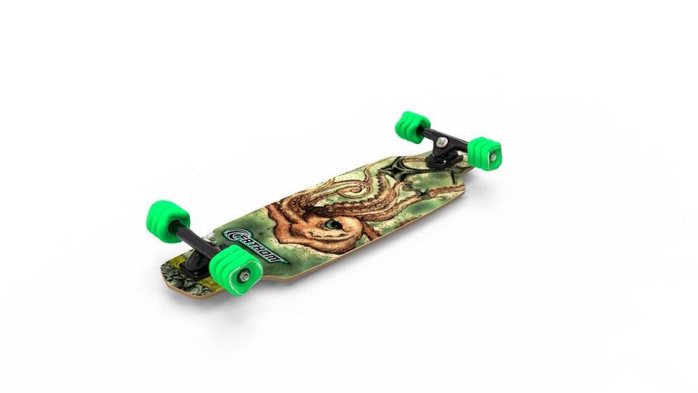 Triple 8 Skate and Bike S/M Helmet, Blue+ Fathom Shark Wheel Kraken Skateboard