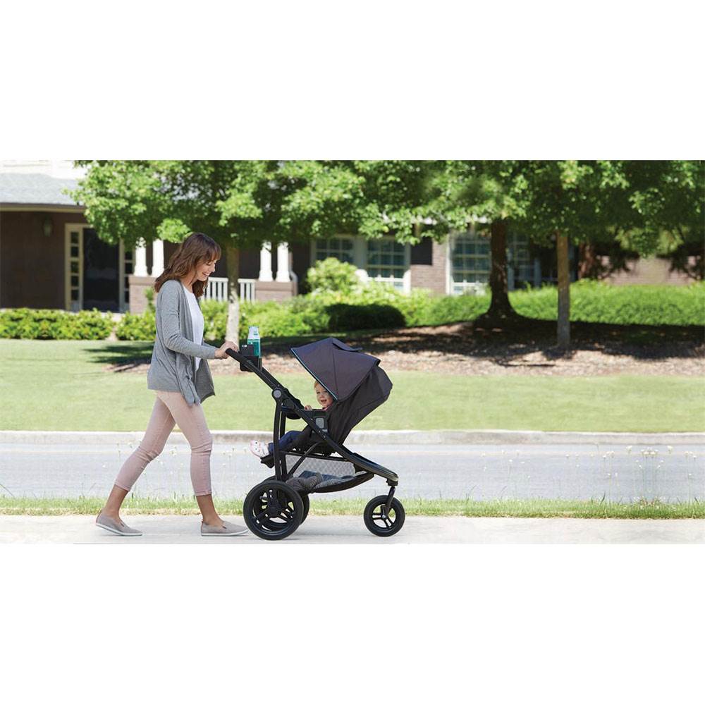 Graco Modes 3 Essentials LX Folding Baby Stroller, Teigen Black (Open Box)