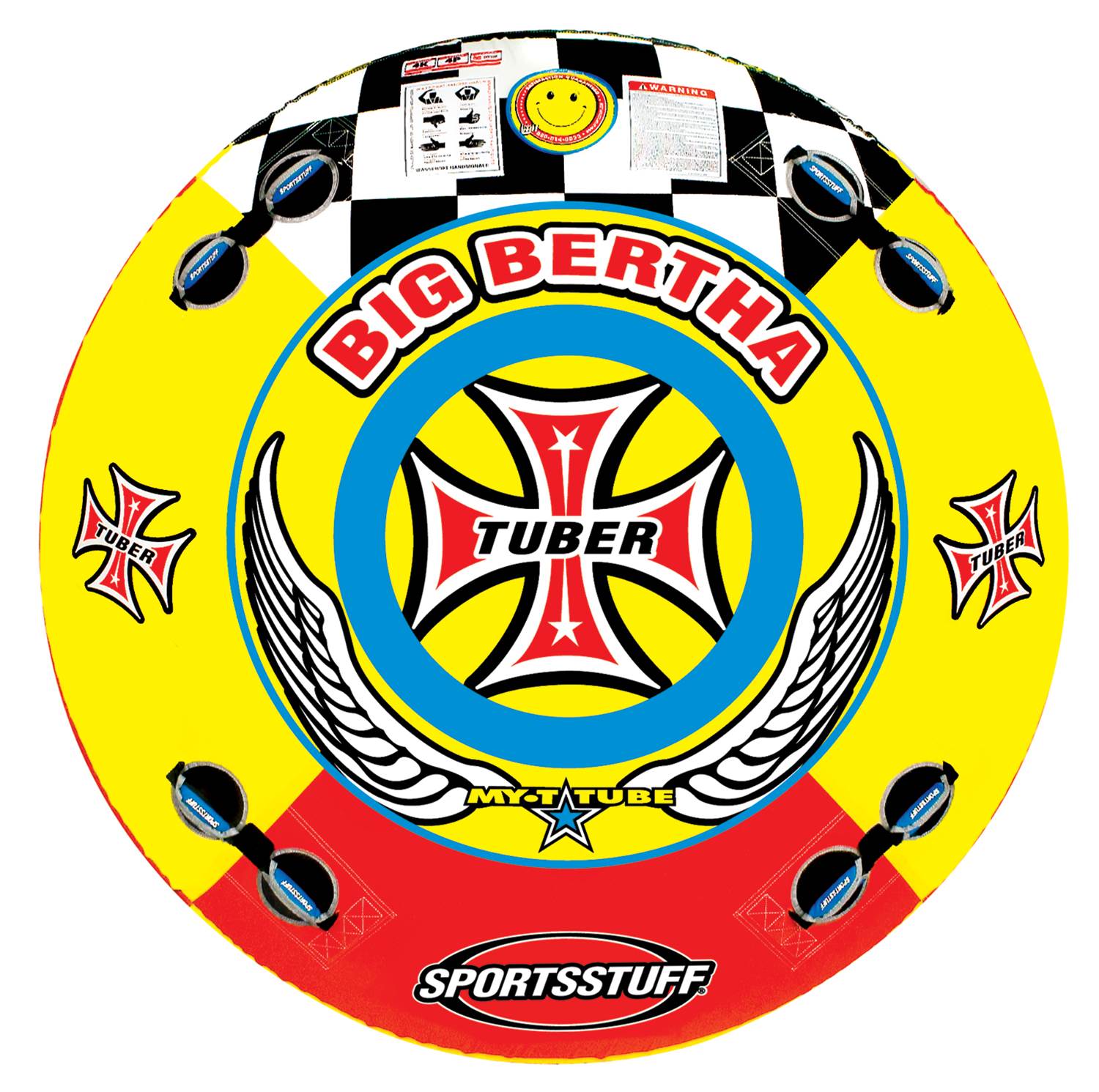 SPORTSSTUFF Big Bertha 53-1329 Towable 1-4 Person Boat Lake Water Sports Tube