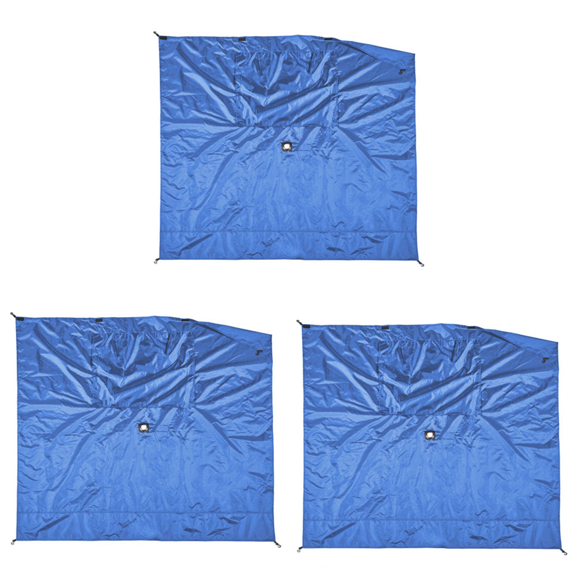 Clam Quick-Set Screen Hub Tent Wind & Sun Panels, Accessory Only, Blue (3 Pack) - VMInnovations
