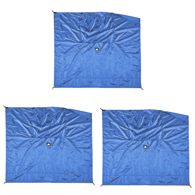 Clam Quick-Set Screen Hub Tent Wind & Sun Panels, Accessory Only, Blue (3 Pack)