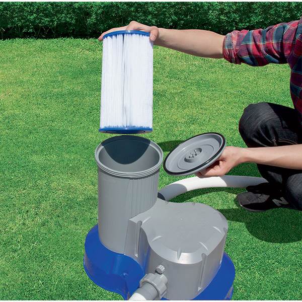Bestway Pool Filter Replacement Cartridge (12) + Above Ground Pool Filter Pump - VMInnovations