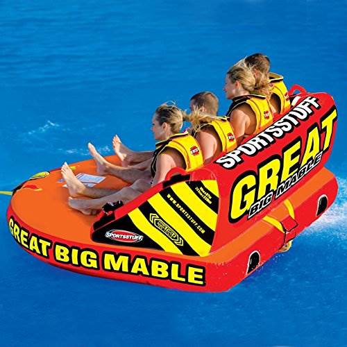 Sportsstyff Mable 4-Rider Inflatable Tube & Airhead Boat 50-60 Foot Tow Rope