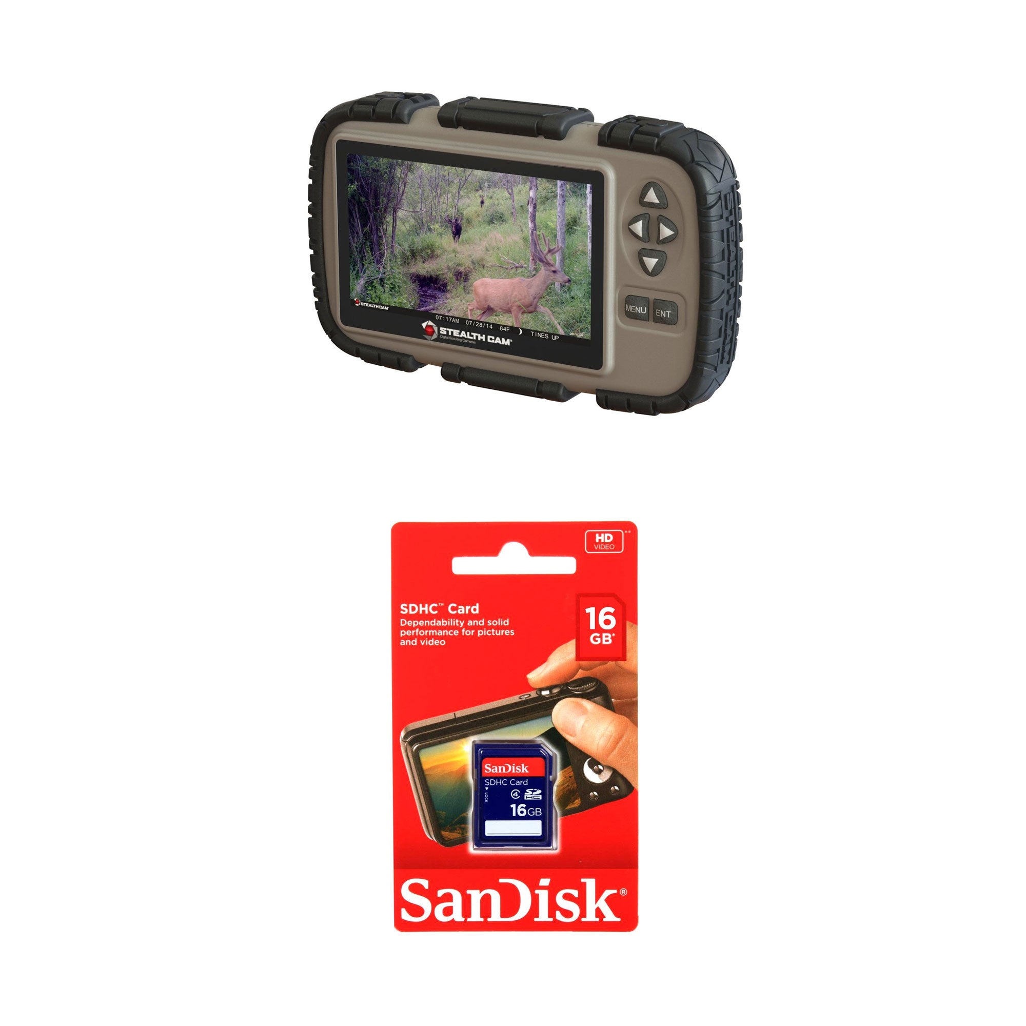 Stealth Cam CRV43 4.3" LCD Screen Game Photo Viewer & 16 GB SD Memory Card