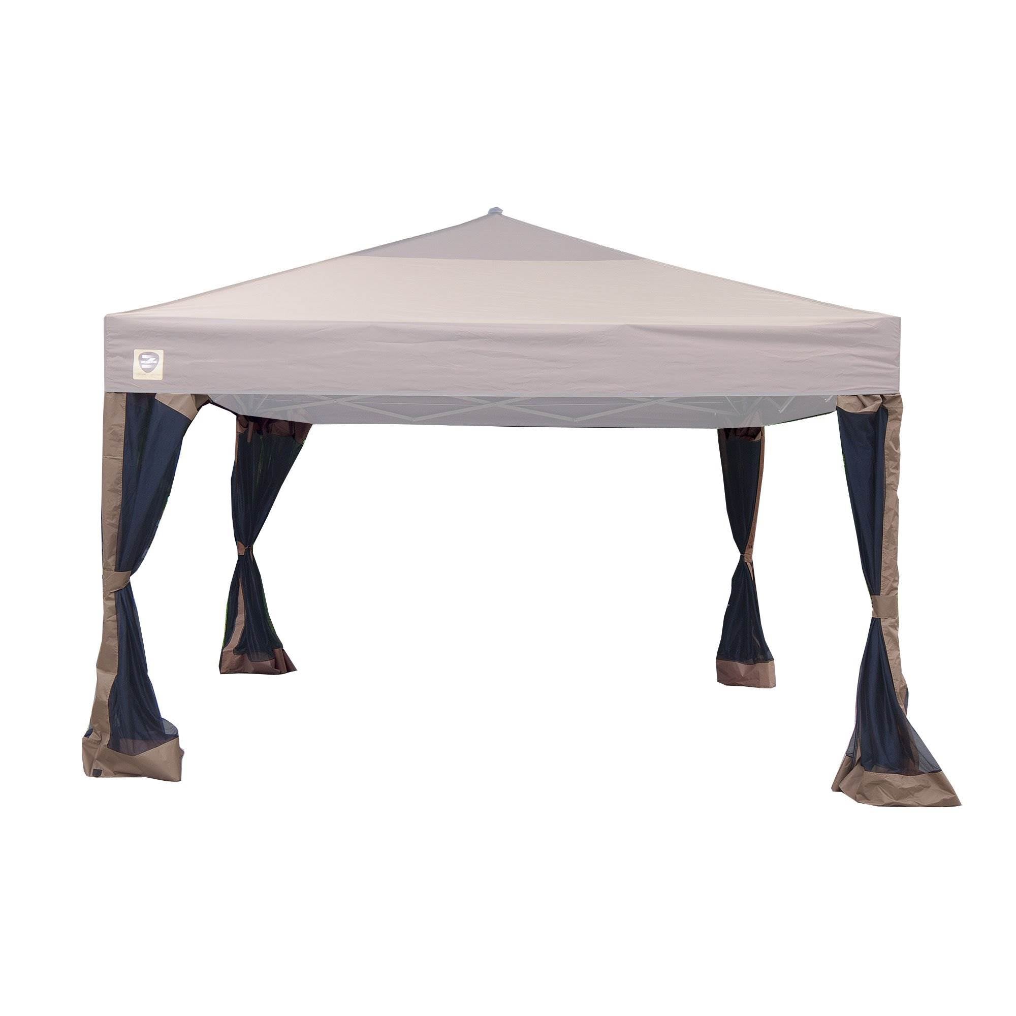 Z-Shade 12 x 12 Ft Portable Canopy w/TanZ-Shade Mesh Wall Screen Room Attachment - VMInnovations