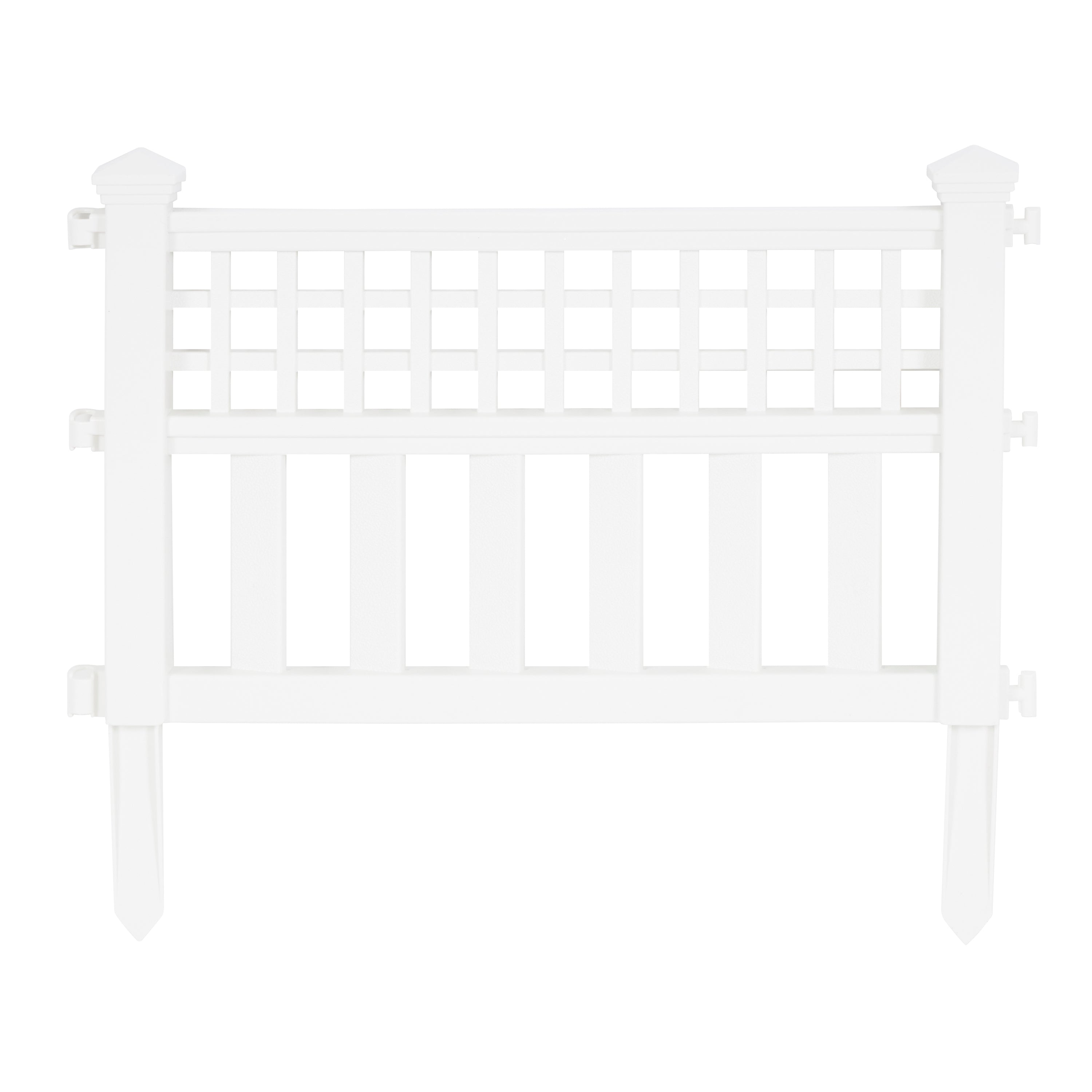 Suncast Grand View 14.5 x 24 Inch Resin Yard Garden Border Fence, White (3 Pack) - VMInnovations