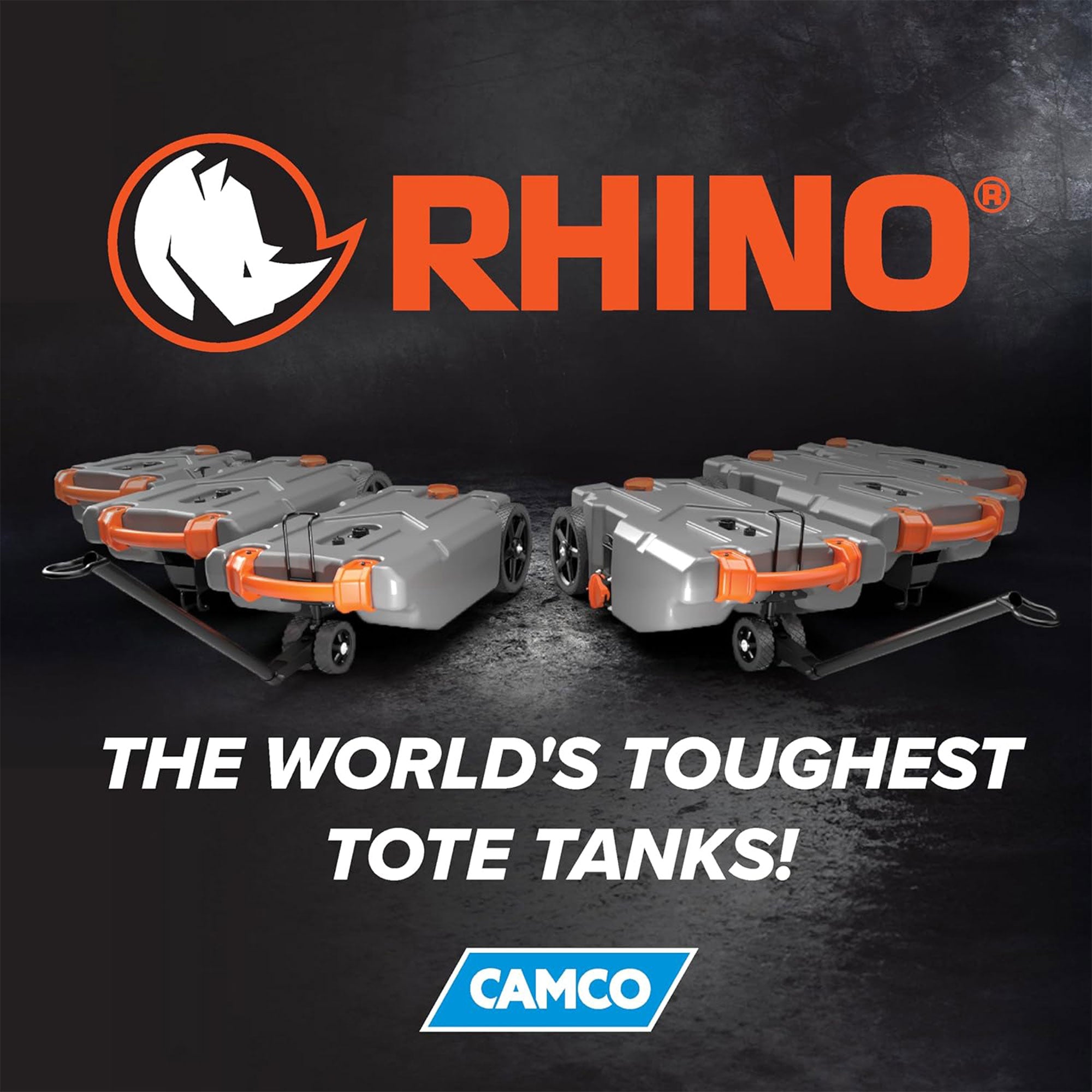 Camco Rhino Portable 28 Gallon RV Waste Tank Holding Hose, Accessories (Damaged)
