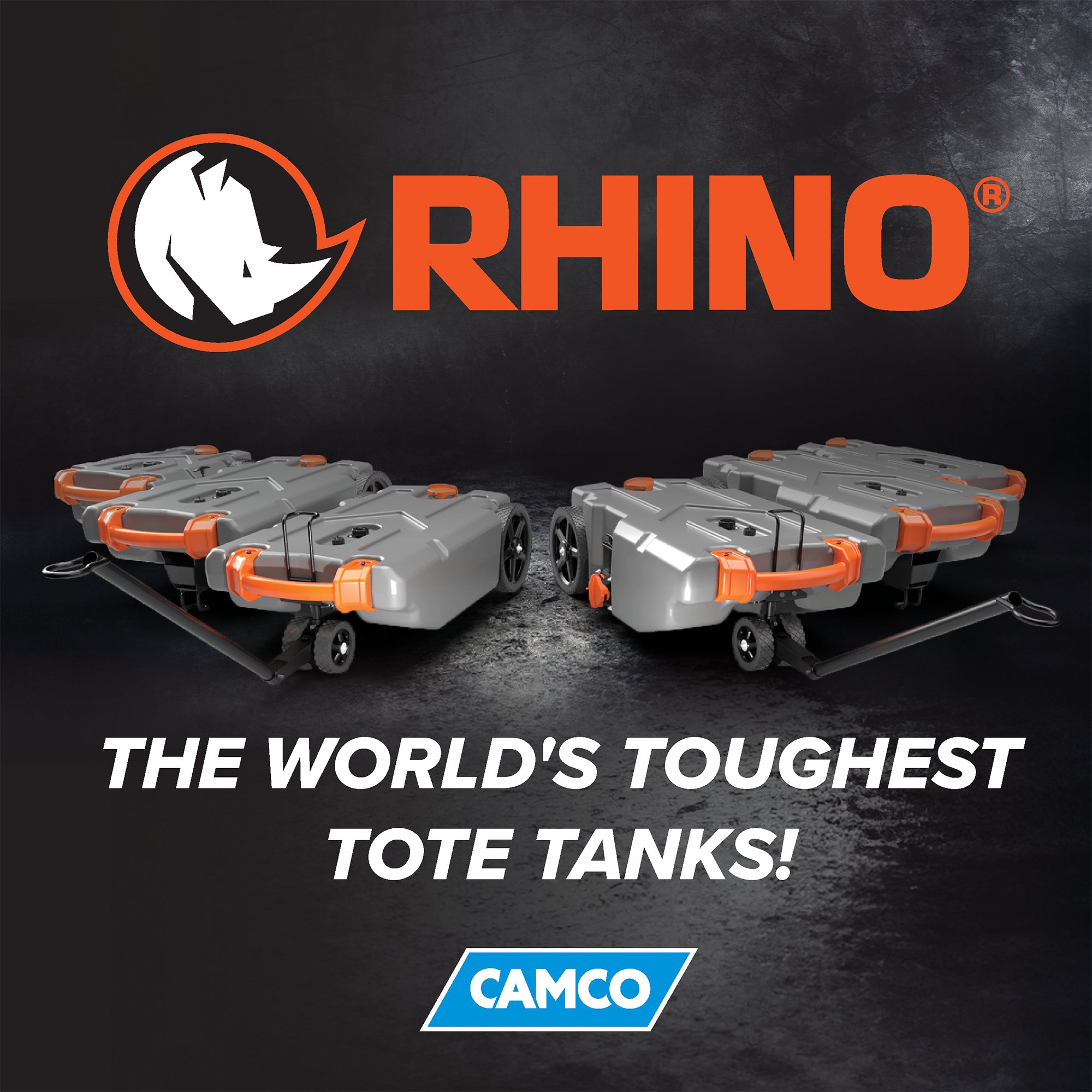 Camco Rhino Portable 21 Gallon RV Waste Tank Holding Hose, Accessories(Open Box) - VMInnovations