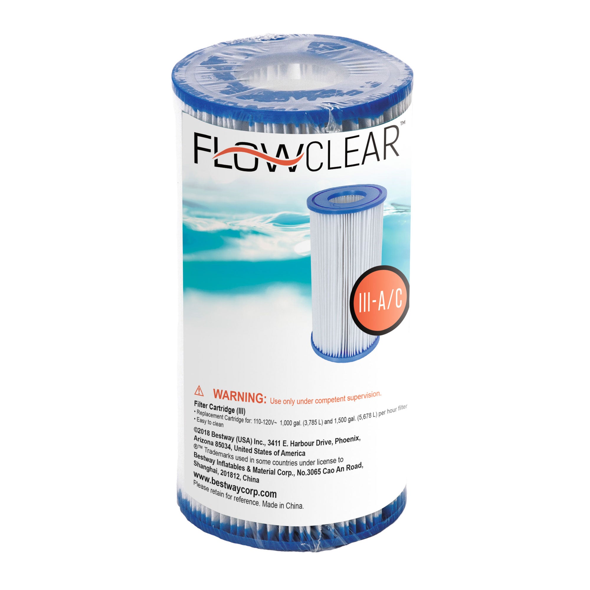 Bestway Pool Filter Pump System, Cleaning Kit, & Replacement Cartridges, 6 Pack