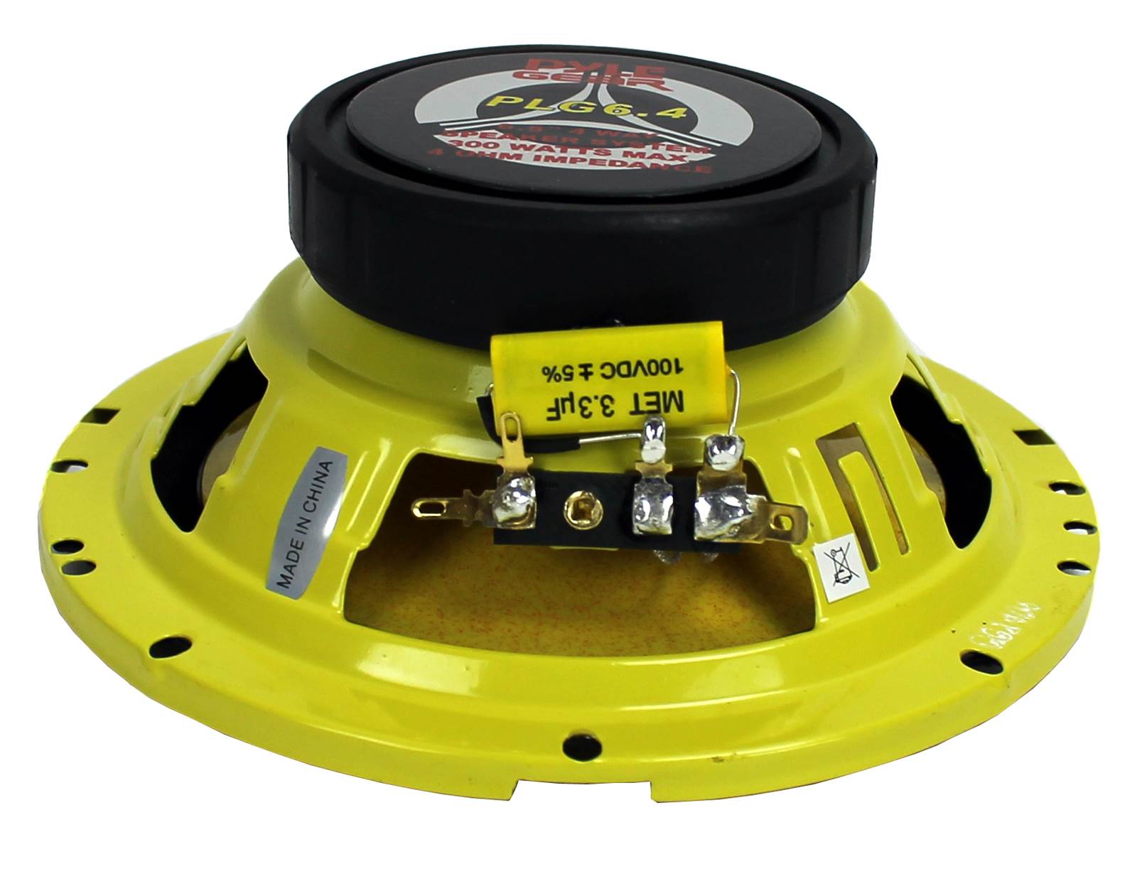 2) NEW PYLE PLG6.4 6.5" 300w 4-Way Car Audio Coaxial Speakers Stereo Yellow