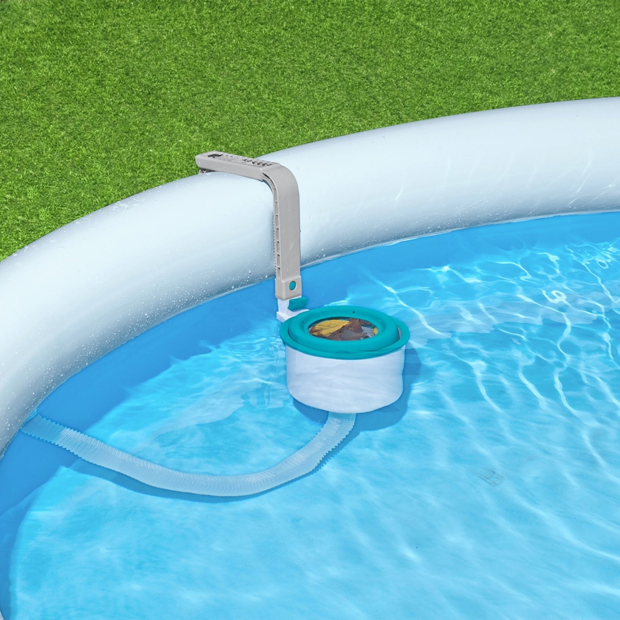 Bestway 18 Ft x 48 Inch Steel Pro Round Frame Above Ground Pool Set with Skimmer