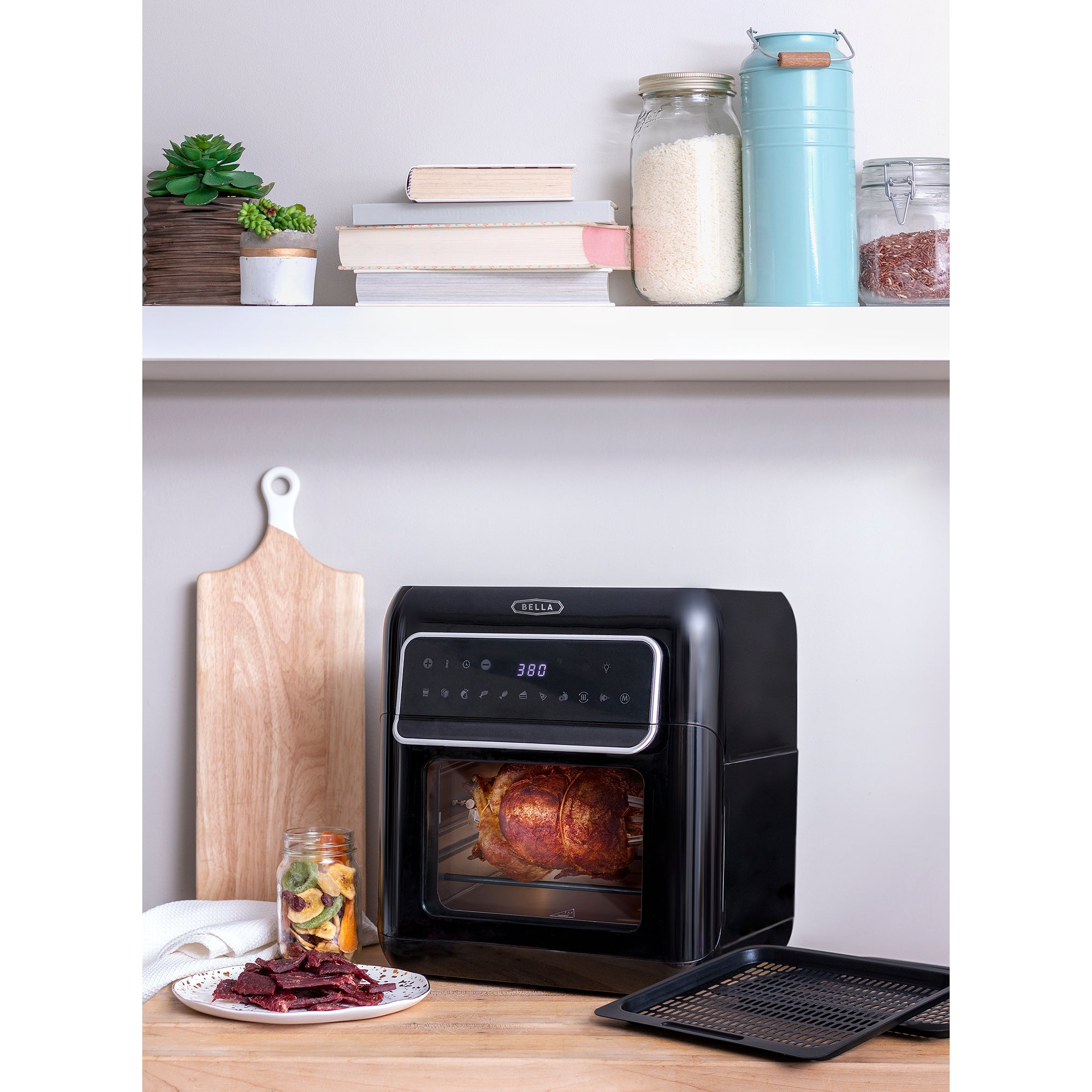 Bella Innovative 10.5 Quart Air Convection Fryer Oven Dehydrator w/ Accessories