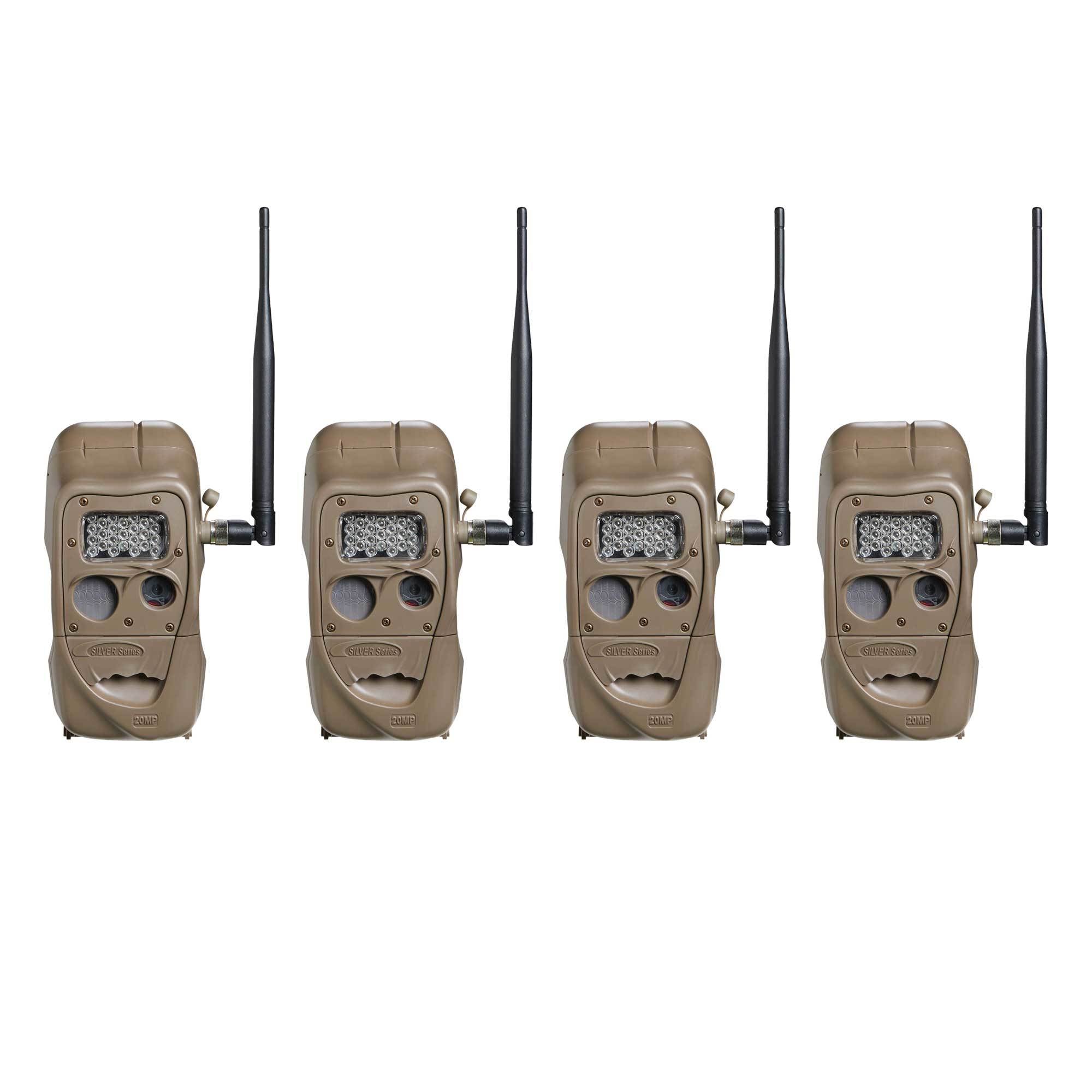 Game Camera (4 Pk) + SD Card (4 Pk) + Mount (4 Pk) + Security Cable (4 Pk) - VMInnovations